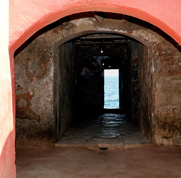 En marchant le long de cette côte paisible, vous vous retrouverez face à la Porte de l'Aller sans Retour, un monument émouvant et symbolique de la traite négrière. Cette porte, par laquelle des millions d'hommes, femmes et enfants ont été forcés de quitter leur terre, résonne comme un témoignage poignant de la souffrance et de la résilience.